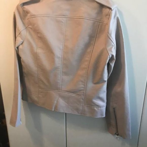 Blush Vegan Leather Moto Jacket - Picture 3 of 4